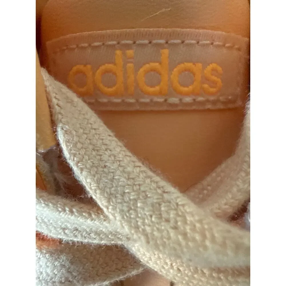 Adidas Streetcheck Sneaker - Women's Size 7 Orange Leather  Casual EUC